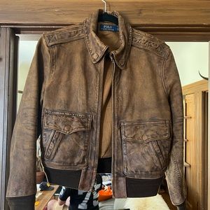 Hand painted women’s ralph lauren bomber jacket